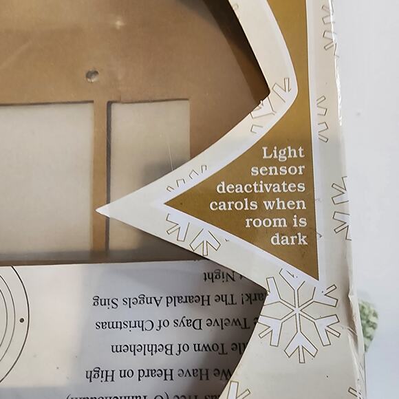 Feldstein Christmas Carol Clock Snowman Scene Plays 12 Holiday Carols w/ Box - Picture 6 of 14